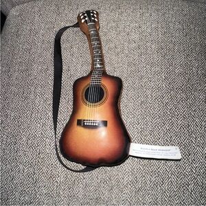 HTF 2019 Build a Bear workshop brown acoustic guitar black strap RARE Retired